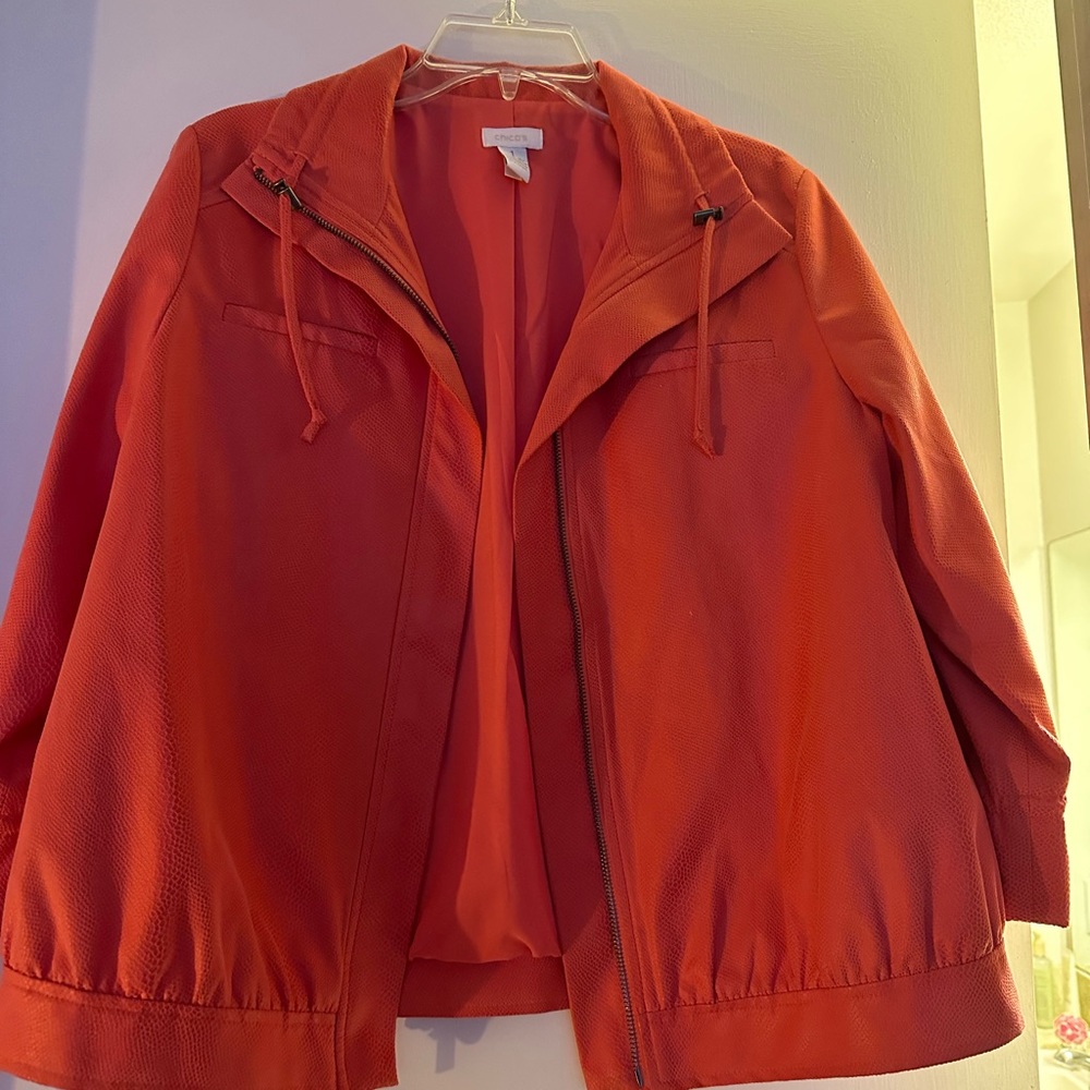 New without tags Chico’s jacket. Chicos sizing 1 which is 8-10 in US sizing.